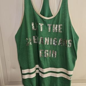 VS PINK st patricks day tank top